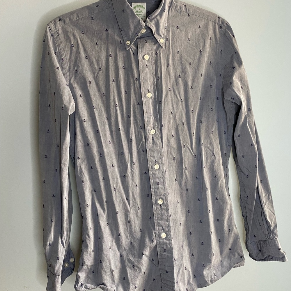 Tiny Pineapples!! Blue-Grey Pineapple Print Vinta… - image 2